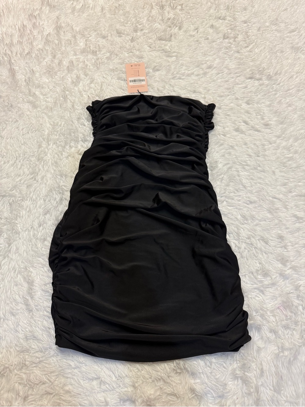 Oh Polly Socorra Ruched Hardware Detail Strapless Mini Dress in Black - Picture 15 of 16